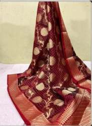Party Wear Muslin Silk Banarasi Saree