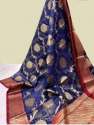 Party Wear Muslin Silk Banarasi Saree thumb 1