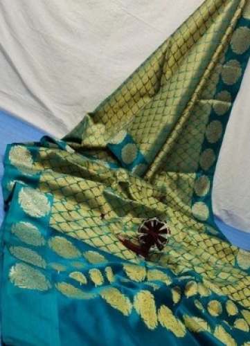 Stylish Sea Green  Banarasi Silk Saree  by Asif Textile