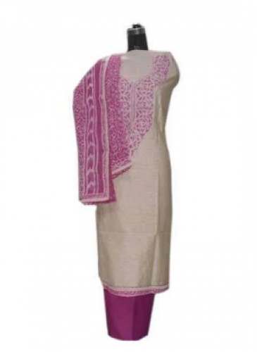 Ladies Chanderi Unstitched Suit by Swastik Creations