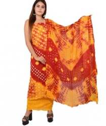 Jam Cotton Yellow and Red Bandhani Dress