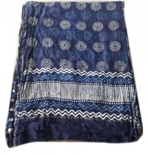 Casual Wear Blue Printed Chanderi Dupatta 