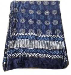 Casual Wear Blue Printed Chanderi Dupatta 