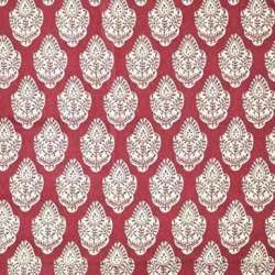 Red Block Printed Fabric 