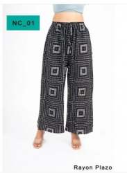 Checks Designer Pocket Rayon Palazzo Pant 