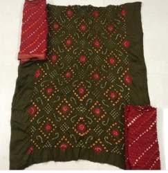 Fancy Batik Bandhej Cotton Dress Material 
