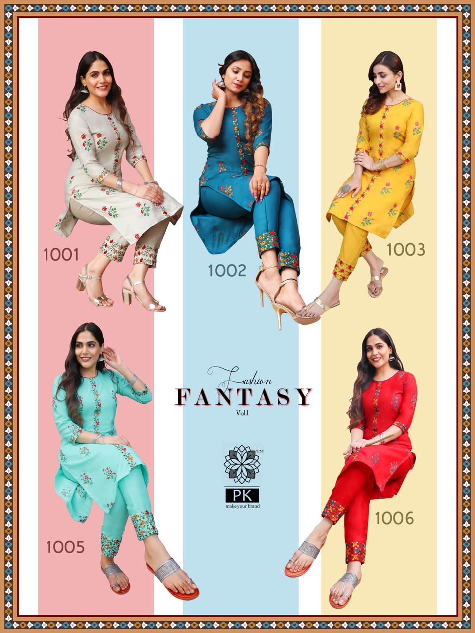 stylish kurti and churidar by Krishna Clothings