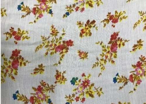 Buy Fancy White Chiffon Printed Fabric by Gopal Enterprises