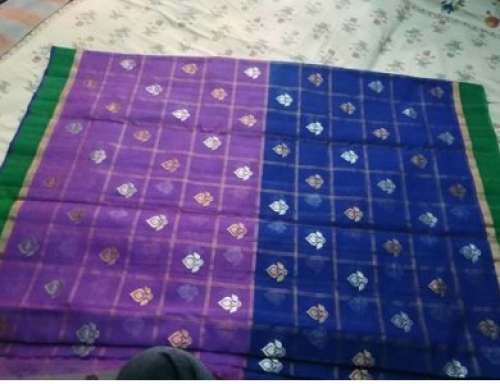 Real Zari Gold Kota Doria Handloom Saree  by Handloom Saree Kendra