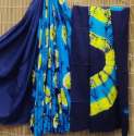 Fancy Blue Shibori Mulmul Cotton Saree 