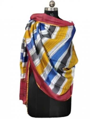 Multicolour Chanderi Pure Silk Dupatta by Devlok