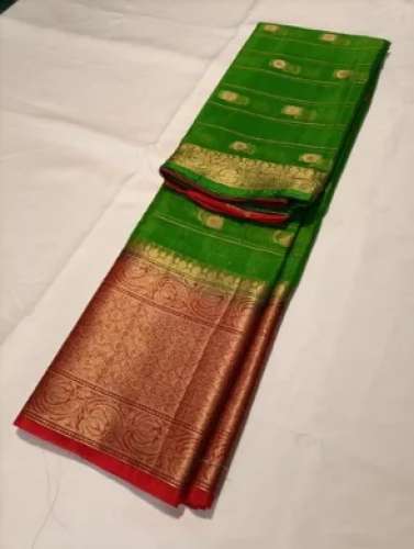 Green Organza Silk Saree by Mehab Sarees by Mehab Sarees