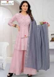 Designer Viscose Muslin kurti with Sharara Set 