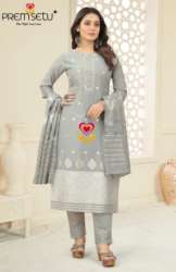 Trendy Chanderi Kurti Pant Set by Premsetu ps 1015