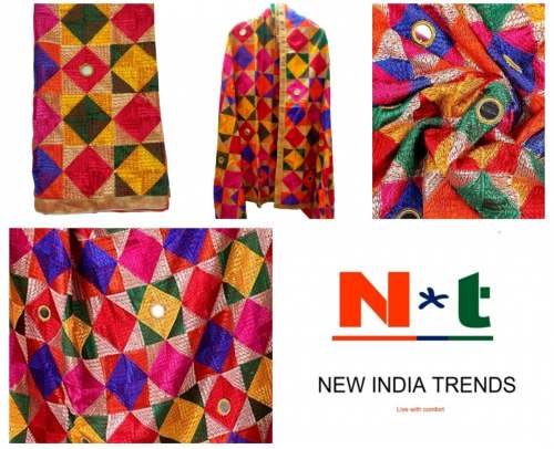 Embroidered dupatta by New India Trends