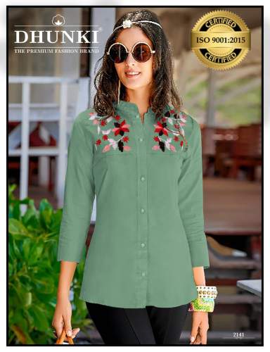 Dhunki 2141 Rayon Embroidery Work Top