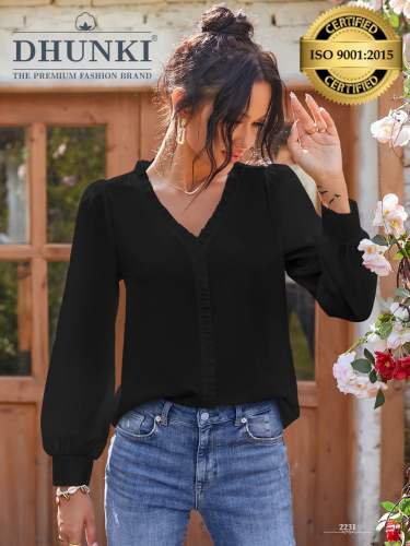 Dhunki 2231 Georgette Plain Top