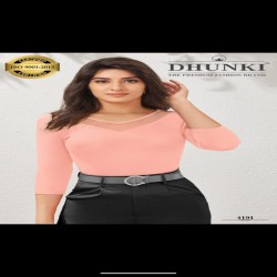 Dhunki 4191- V Shape Neck Ajnta Design Tops