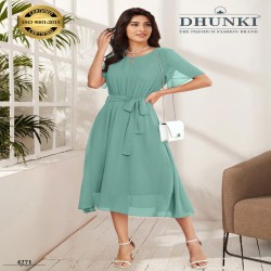 Premium Quality Georgette One piece dress-Dhunki 4271