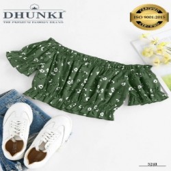 Dhunki 5241 Ruby Blended cotton Off shoulder Top 