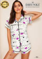 Dhunki: 5911 Soft Designer Ladies Night Suit