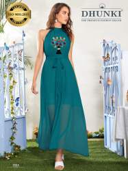 Dhunki Exclusive Western Wear Maxi Dress 