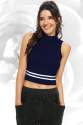 Ladies High Neck Crop Top