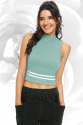 Ladies High Neck Crop Top thumb 1