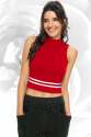 Ladies High Neck Crop Top thumb 2