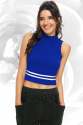 Ladies High Neck Crop Top thumb 3