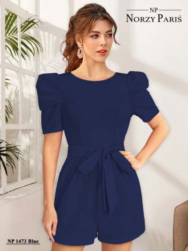 NORZY PARIS Plain Short Western Jumpsuit