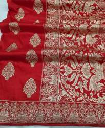 Buy Fancy Red Banarasi Saree For Women