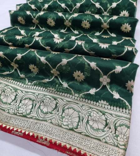 New Collection Green Saree For Women by Man Mandir Sarees