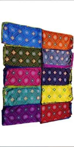 Women Swarovski Work Cotton Print Dupatta by Navkar Cotton Mills