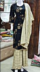 Buy Fancy Kurti Palazzo Dupatta Set For Women