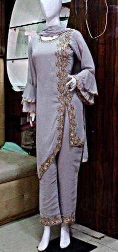 Buy New Collection Grey Ready Made Suit For Women