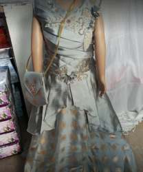 Buy Fancy Grey Kids Party Wear Frock 