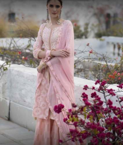 New Collection Pink Ready Made Suit For Women by Sufi Traders