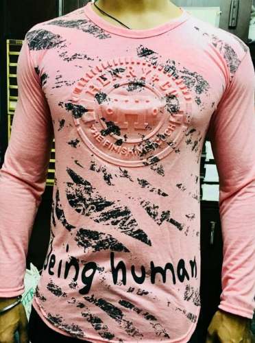 Buy Fancy Peach Full Sleeeve T Shirt For Men by Choudhary Collection