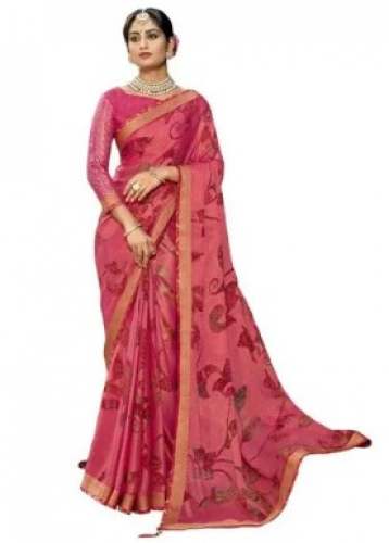 Regular Wear Trendy Brasso Saree  by Bela Enterprise