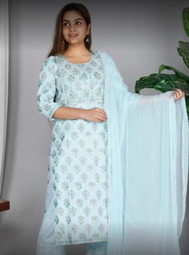 Buy Fancy Sky Blue Kurt Pant Set Wholesale Price by Bhagwati Fashion