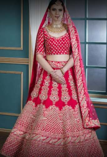 New Collection Red Embroidery Lehenga Choli by Meridian Designers Collection