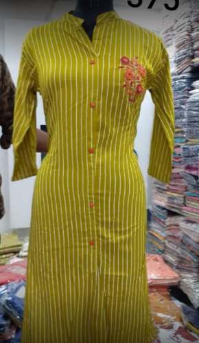 New Arrival Full Sleeve Rayon Kurti For Ladies by Style With Options