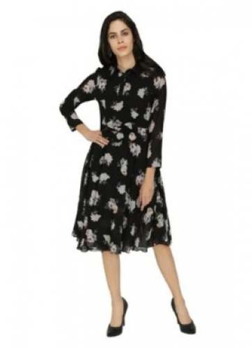 Western Georgette  Printed One Piece Dress by Ashtag