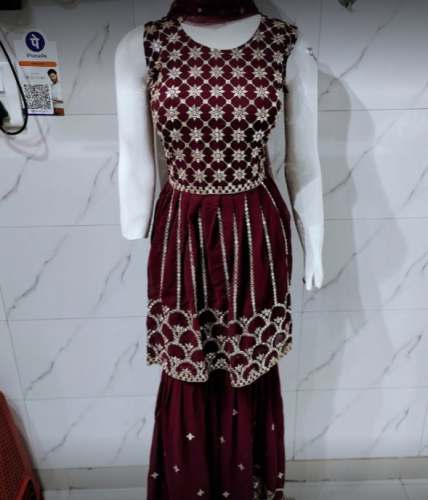 New Collection Maroon Sharara Suit For Women by Princess Hub