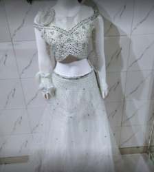 New Collection White Mirror Work Lehenga Choli