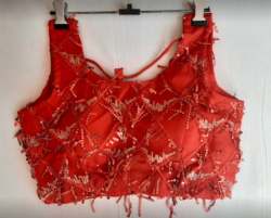 Buy Ready Made Red Sequence Blouse For Ladies