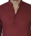 Maroon Button Down kurta Shirt for Men thumb 1