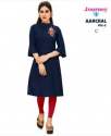 Aanchal High Neck Embroidered Kurti  thumb 3