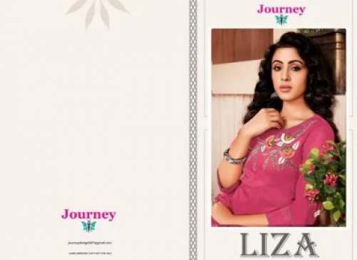 Jam Satin Embroidered Kurti -Liza by Journey Design